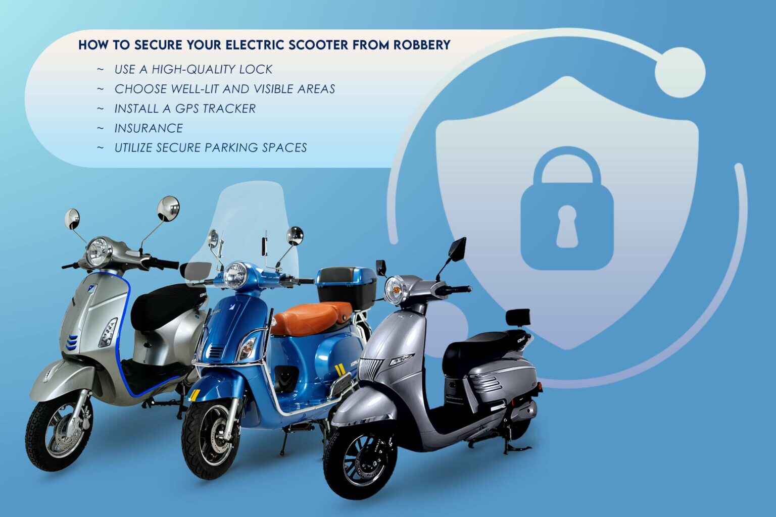 How to secure your electric scooter from robbery
