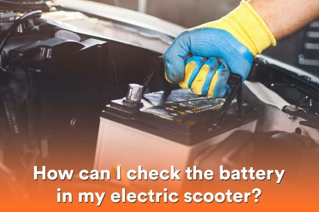 How can I check the battery in my electric scooter ?