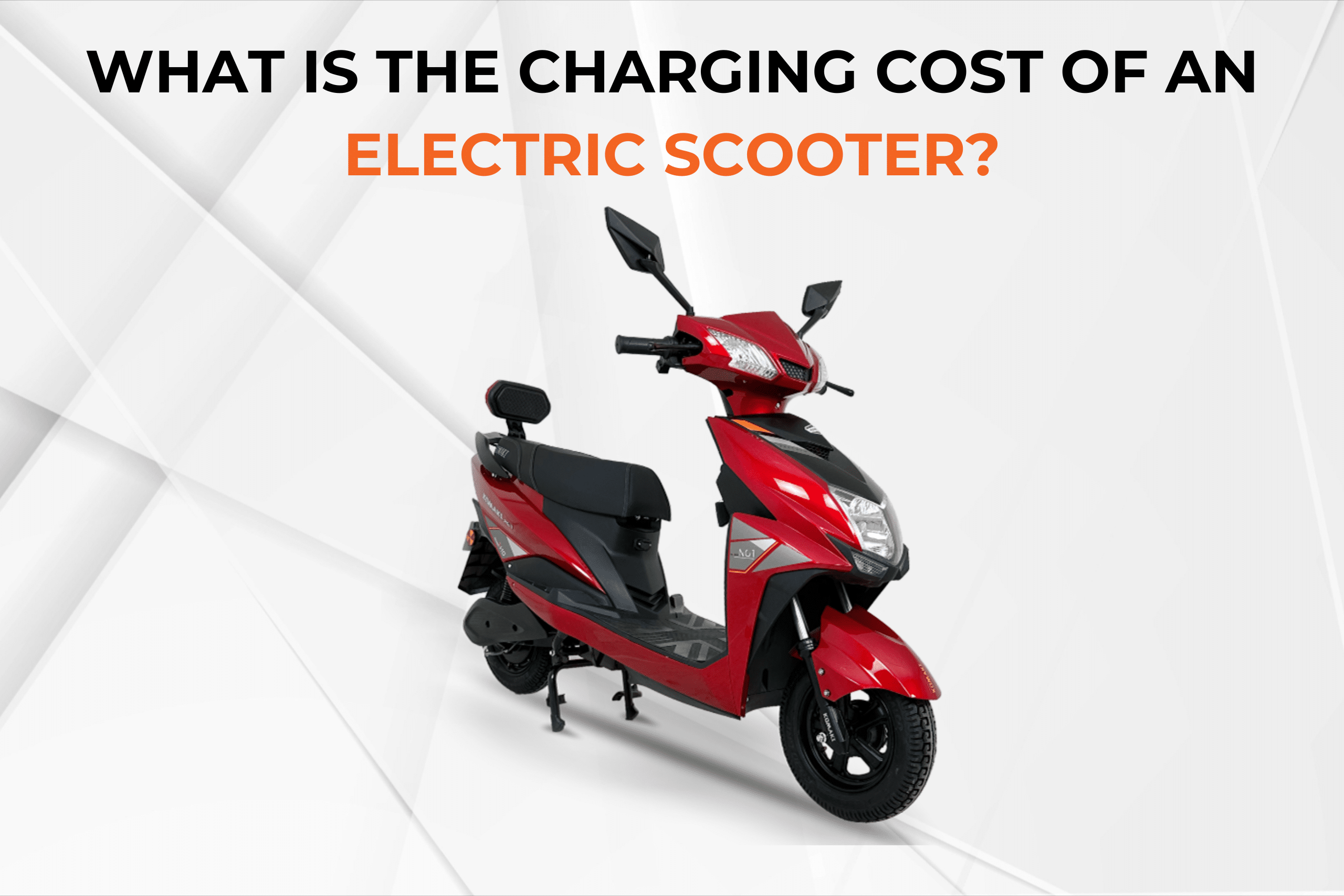 WHAT IS THE CHARGING COST OF AN ELECTRIC SCOOTER