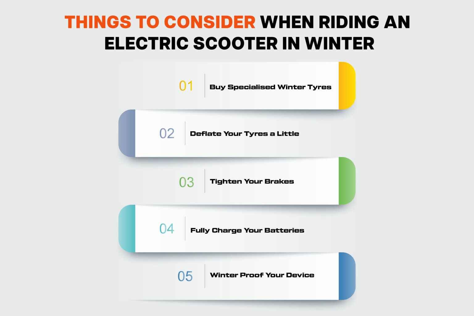 Things to consider when Riding an Electric Scooter in Winter