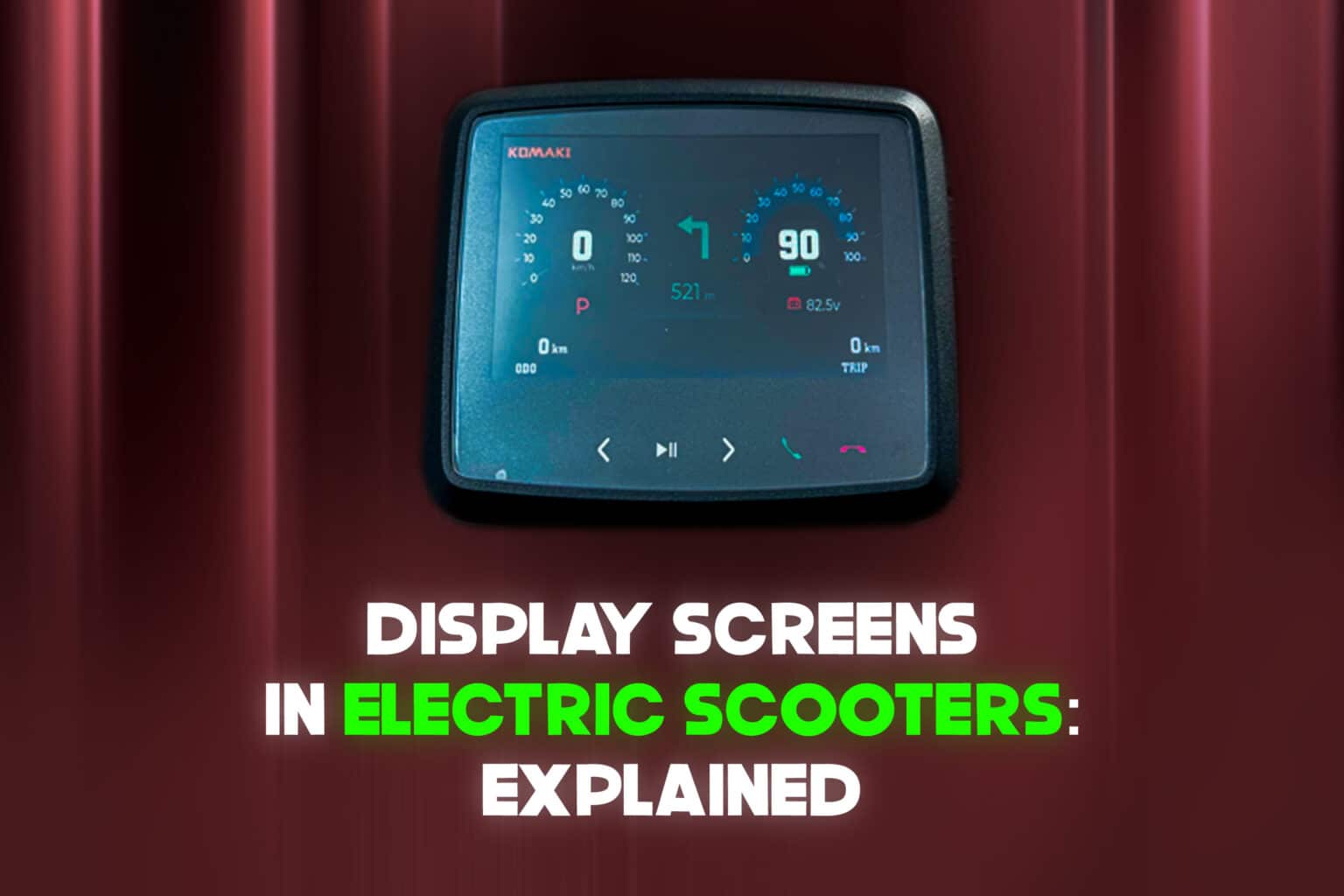 Functions of Display Screens in Electric Scooters