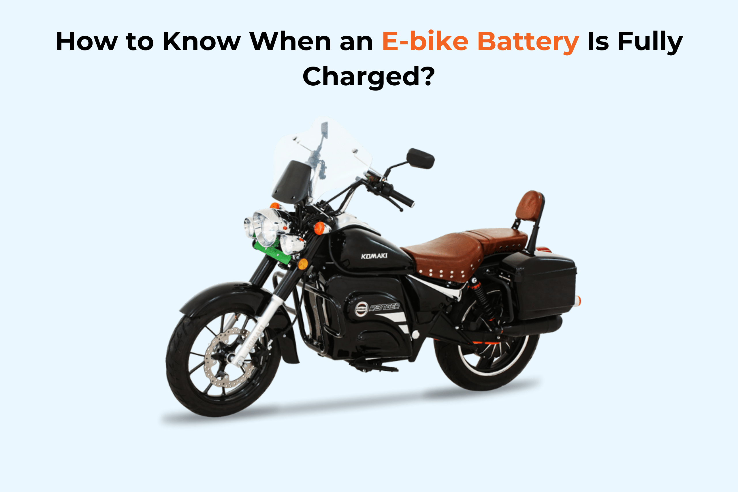 E-bike Battery Is Fully Charged