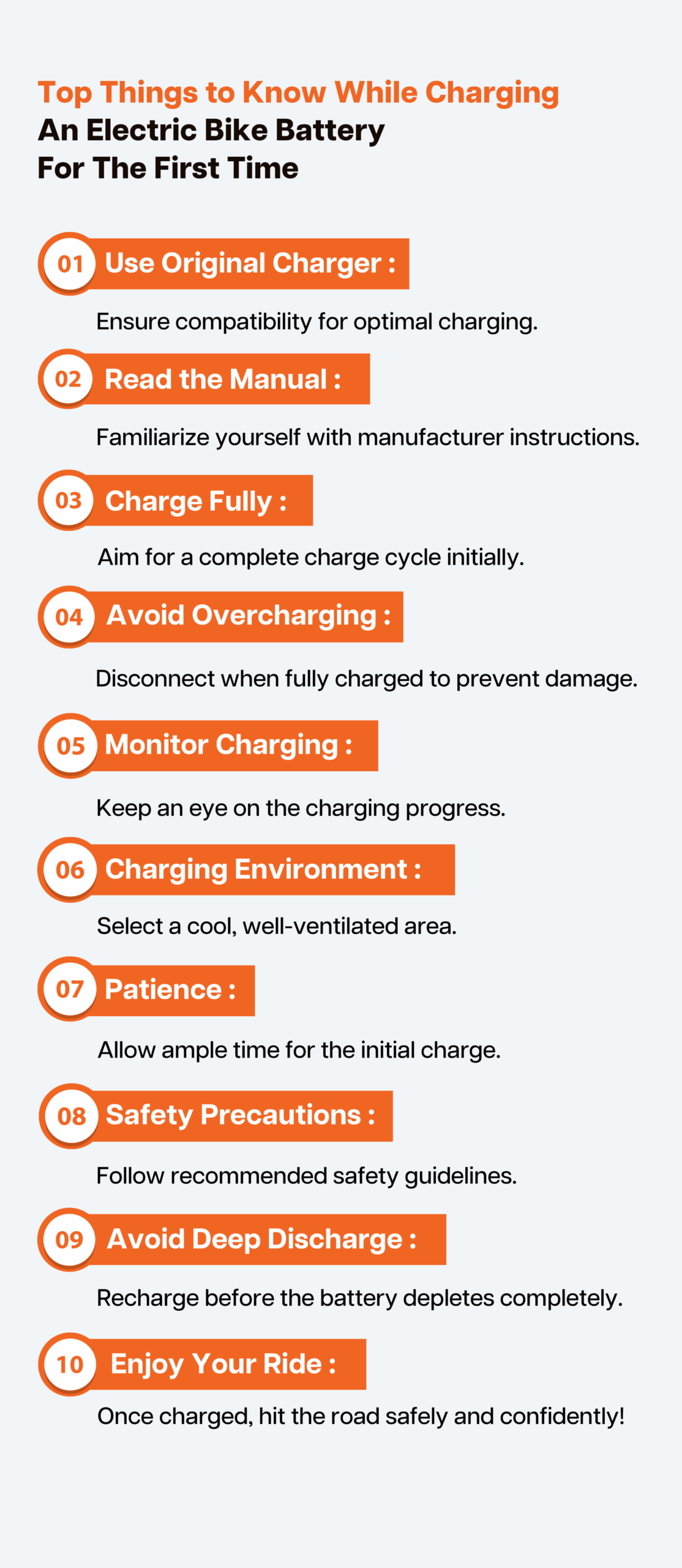 Things to Know While Charging an Electric Bike Battery the First Time