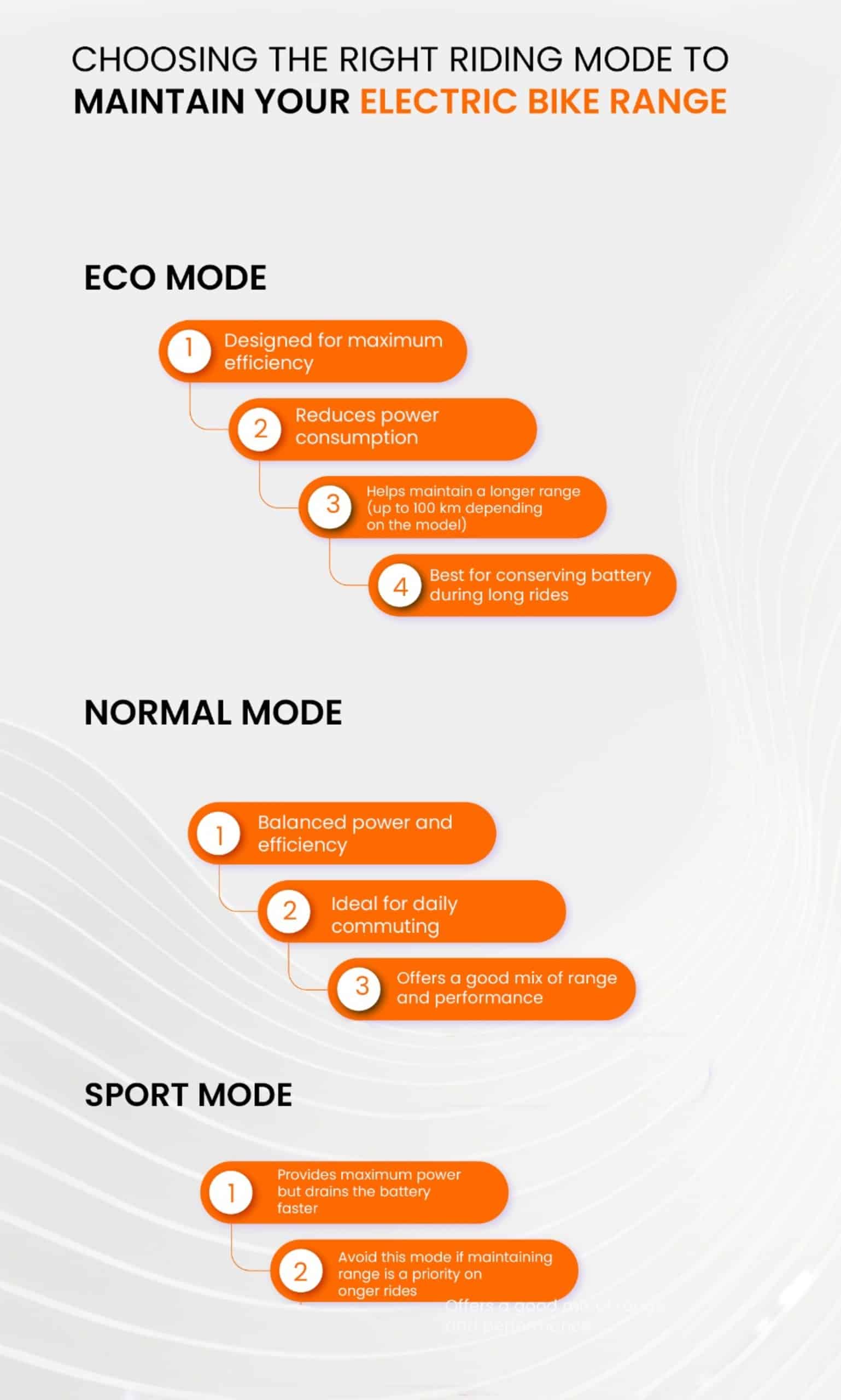 What Riding Mode Should I Use to Maintain the Electric Bike Range?