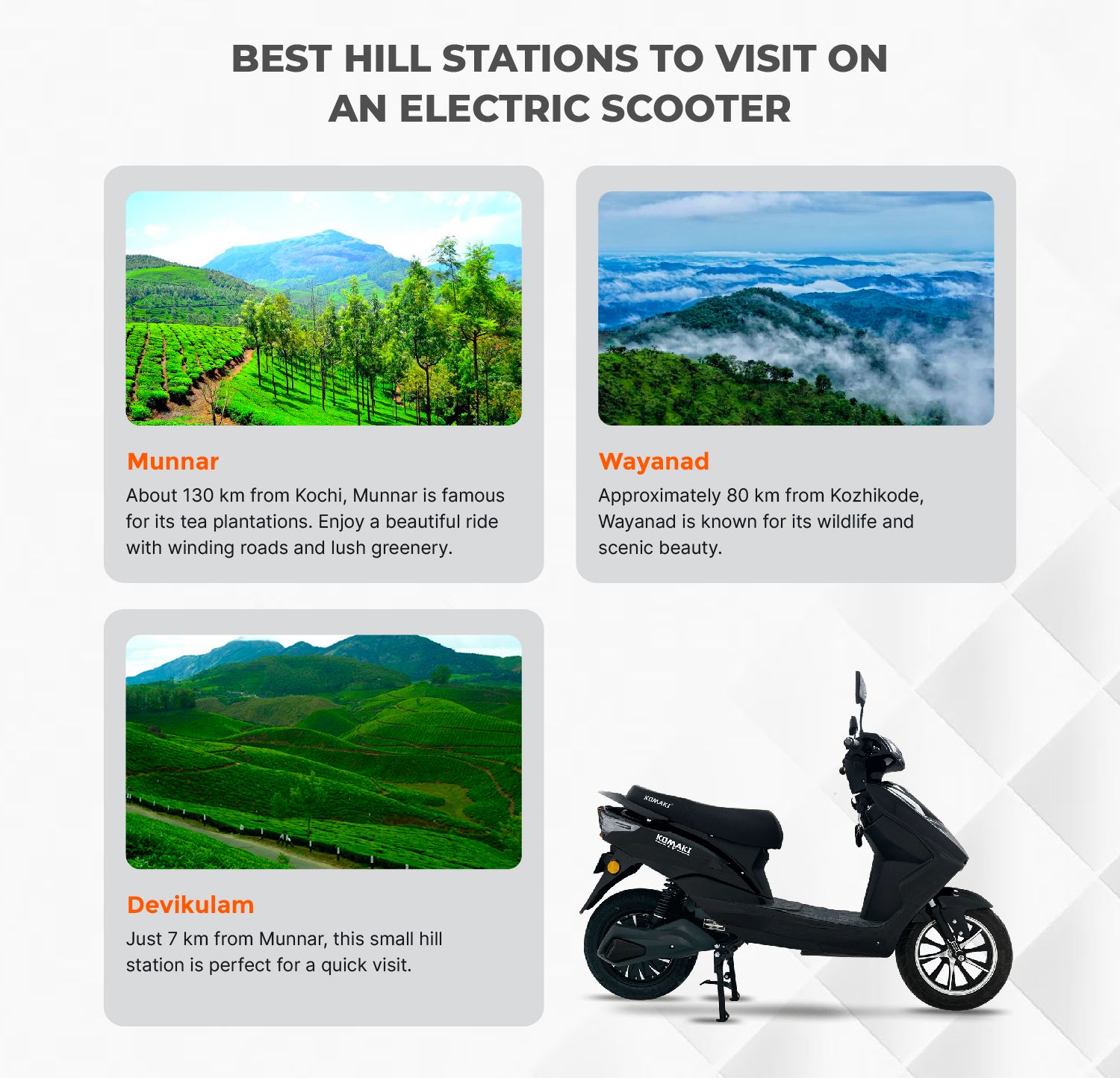 Best Hill Stations to Visit on an Electric Scooter