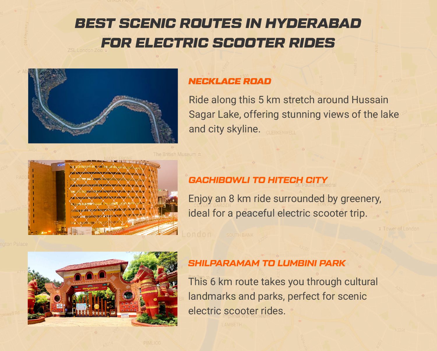 Best Scenic Routes in Hyderabad for Electric Scooter Rides