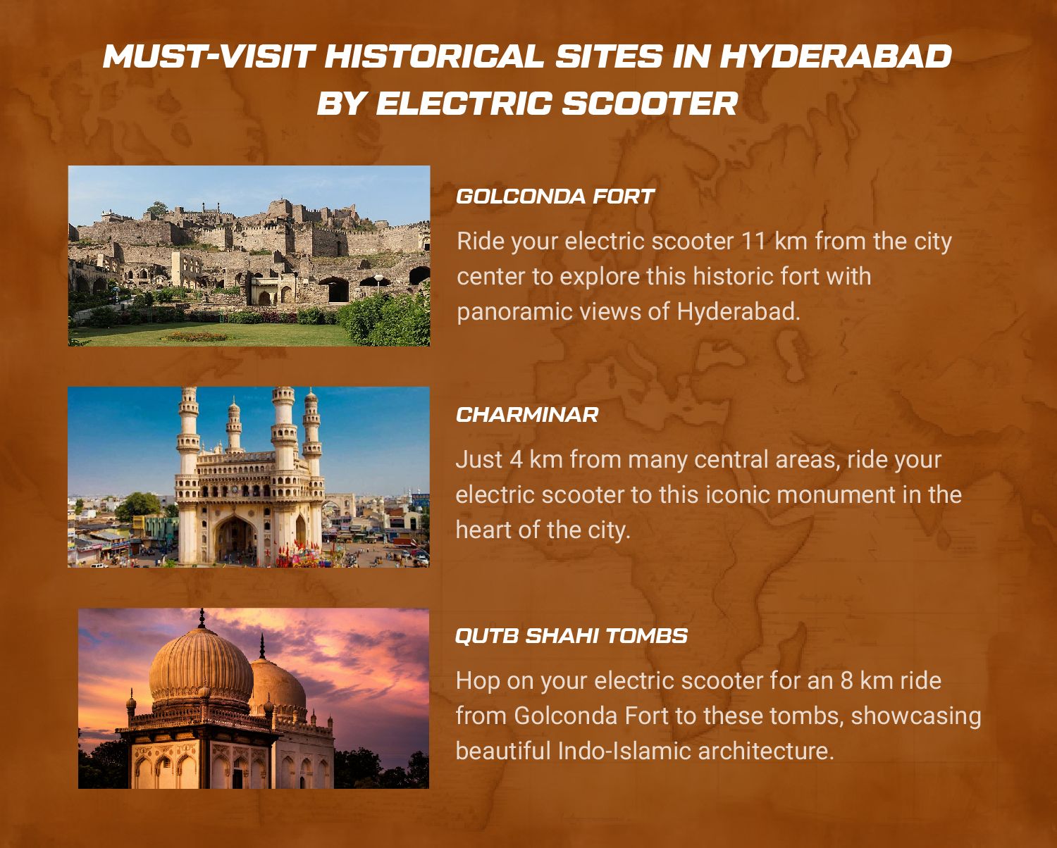 Must-Visit Historical Sites in Hyderabad by Electric Scooter
