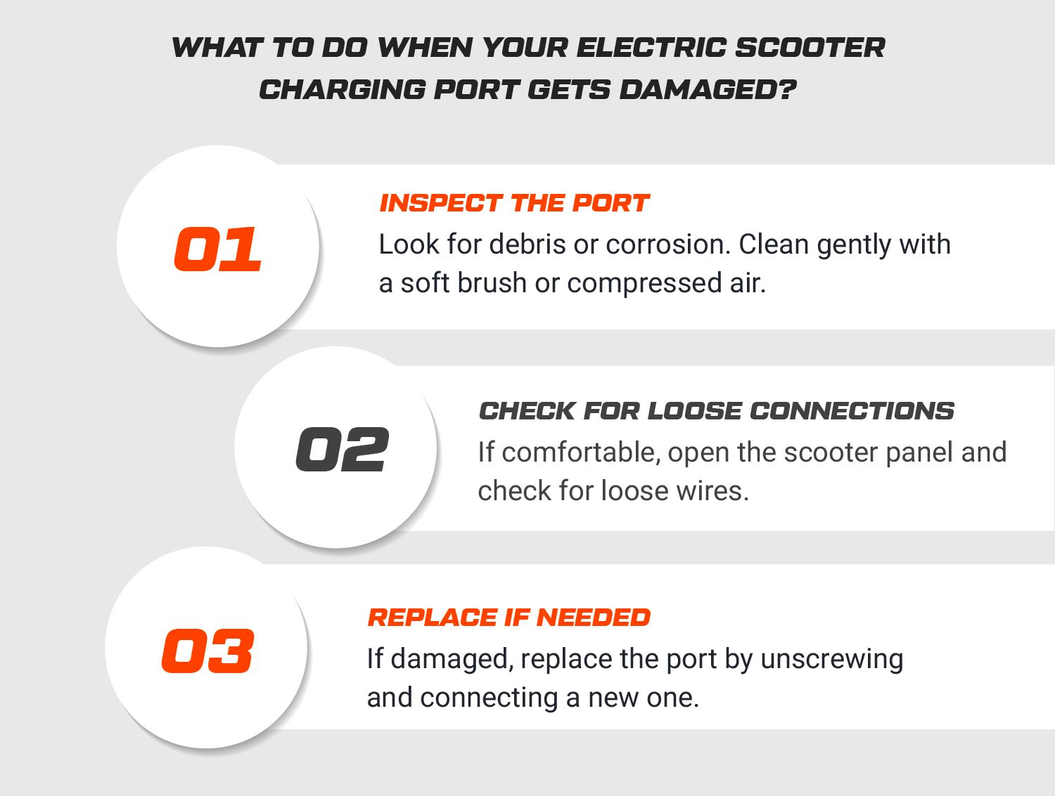 What to Do When Your Electric Scooter Charging Port Gets Damaged?