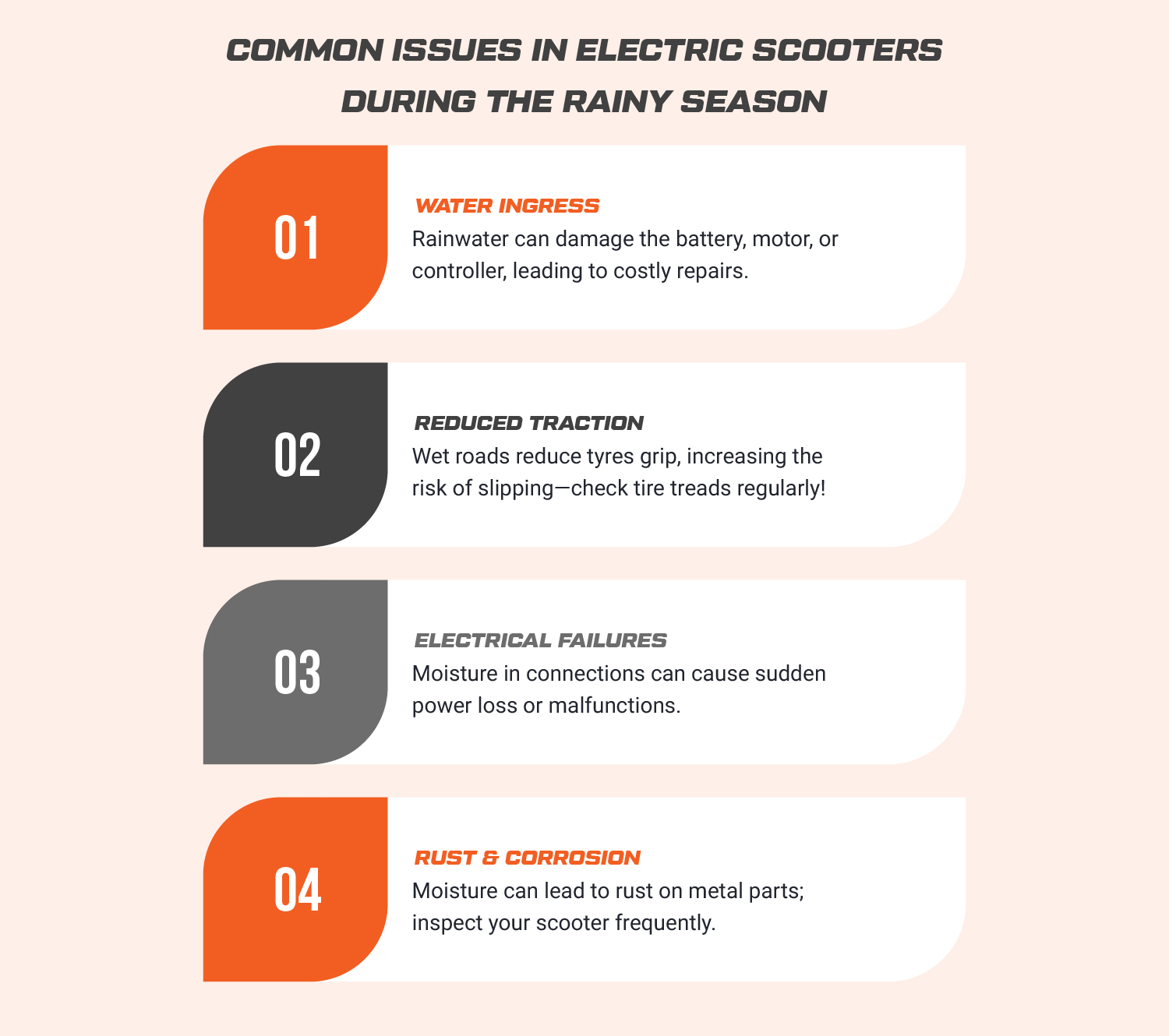 Common Issues in Electric Scooters During the Rainy Season