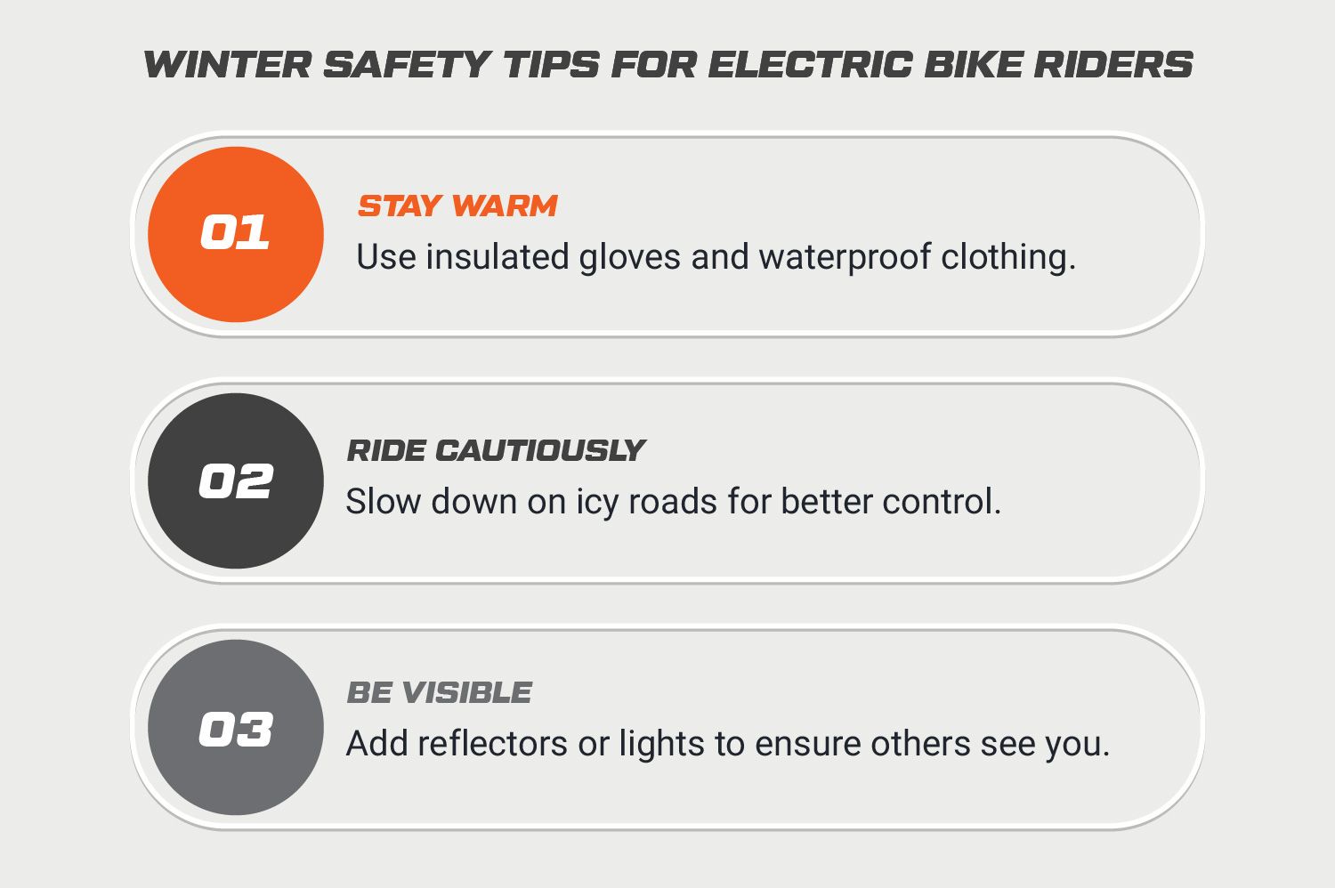 Winter Riding Safety Tips for Electric Bike Owners
