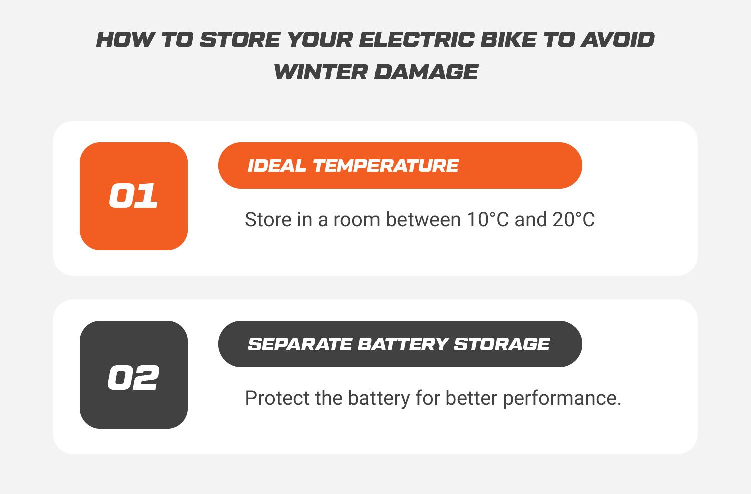 How to Store Your Electric Bike to Avoid Winter Damage?