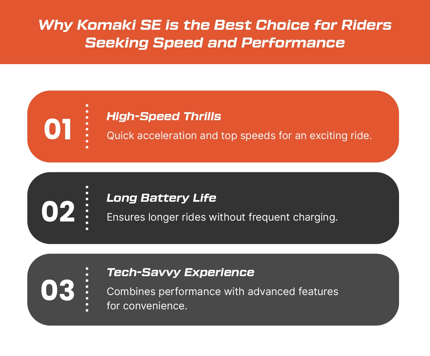 Why Komaki SE is the Best Choice for Riders Seeking Speed and Performance