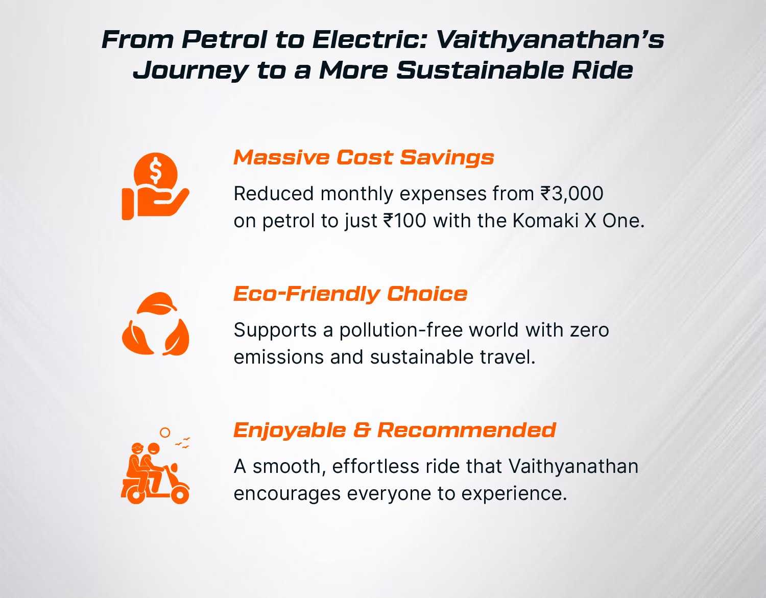 From Petrol to Electric: Vaithyanathan’s Journey to a More Sustainable Ride