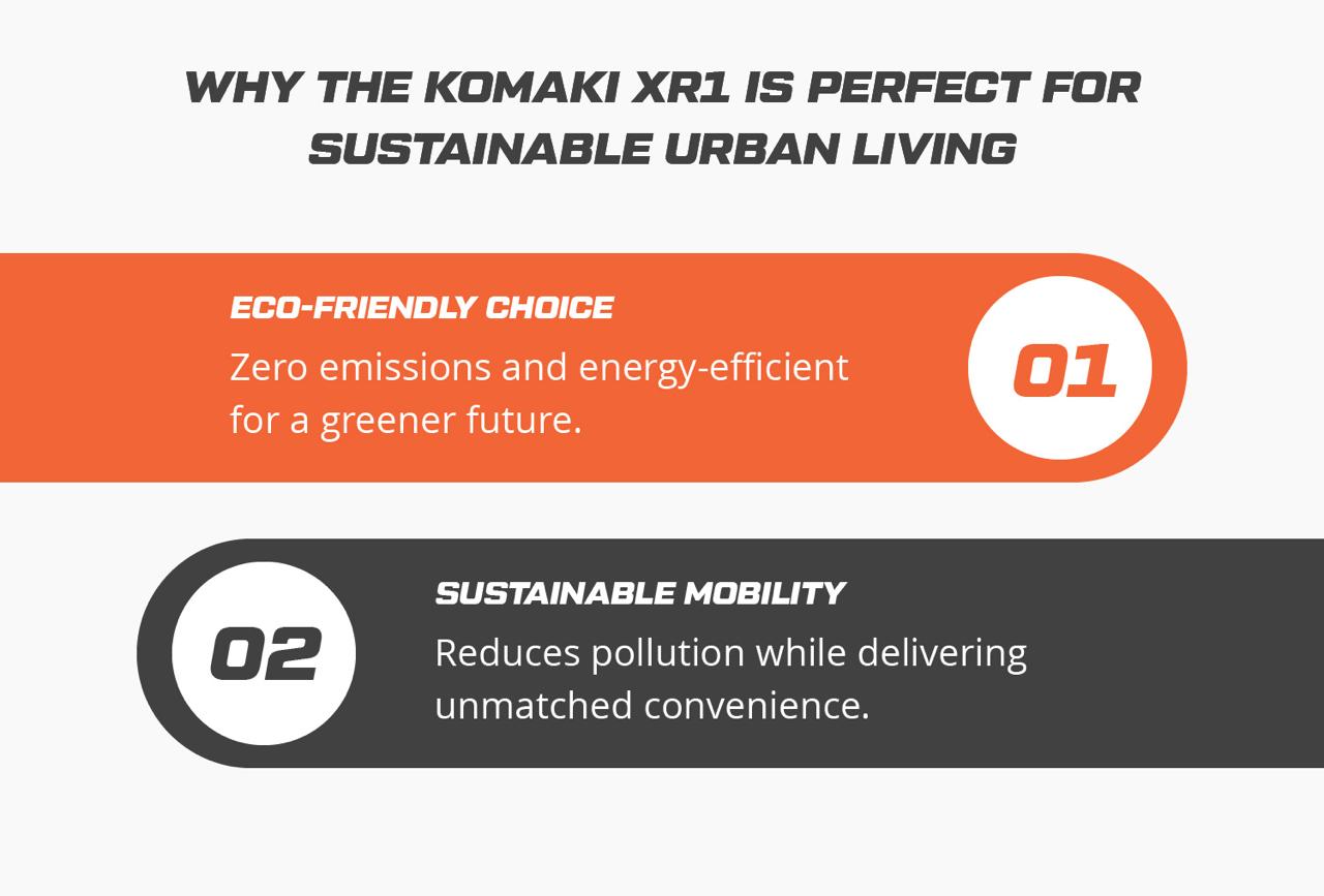 Why the Komaki XR1 is Perfect for Sustainable Urban Living