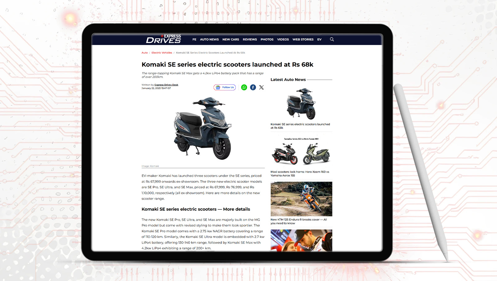 High Range Electric Scooter