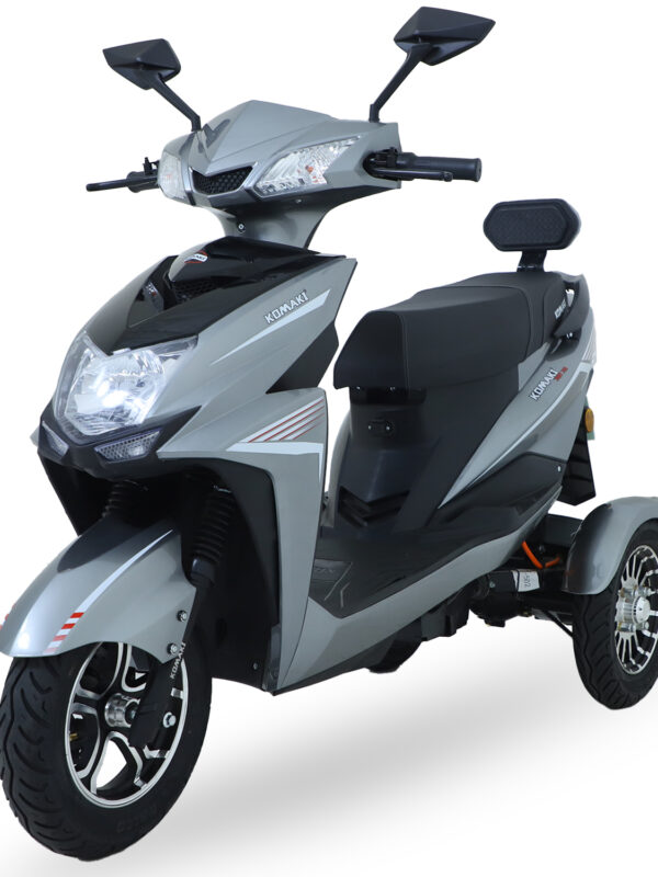 KOMAKI X5 90 KM TO 100 KM PER CHARGE, No RTO Registration and DL Required (Super Metal Grey)