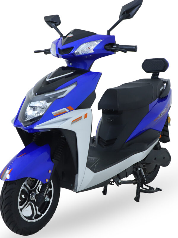 Komaki XGT-KM Smart 2-Wheeler  (130km to 150km per Charge), No RTO Registration and DL Required (Royal Blue)
