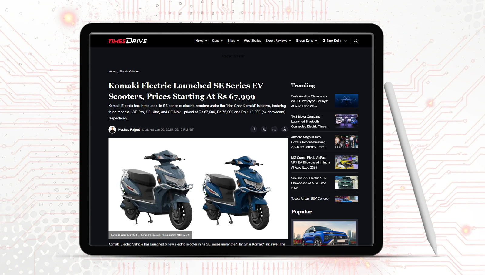 High Range Electric Scooter